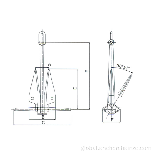 Metal Boat Anchor Marine Hardware danforth high holding power anchor Factory